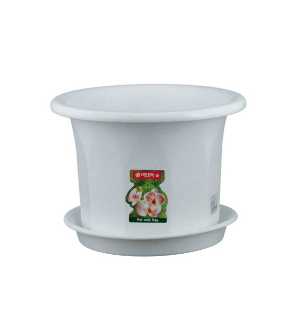 Pot Bunga Plastik Diameter 23,8 cm Tatakan Lion Star FP-21 Rose Pot No 8 (2) Pot Bunga Plastik Diameter 23,8 cm Tatakan Lion Star FP-21 Rose Pot No 8, Ukuran Ø 238 x H 171 mm | Raja Plastik Indonesia