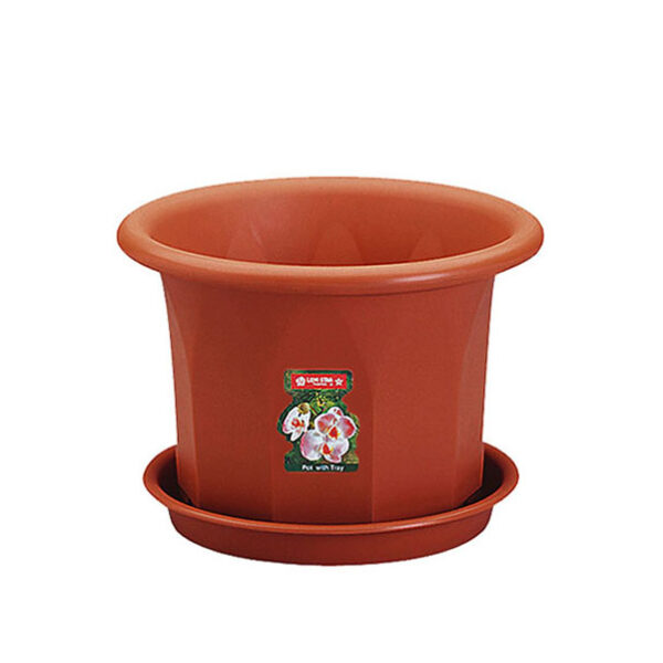 Pot Bunga Plastik Diameter 23,8 cm Tatakan Lion Star FP-21 Rose Pot No 8, Ukuran Ø 238 x H 171 mm | Raja Plastik Indonesia