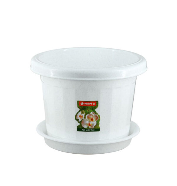 Pot Bunga Plastik Diameter 23,8 cm Tatakan Lion Star FP-32 Lily Pot No 8 (2) Pot Bunga Plastik Diameter 23,8 cm Tatakan Lion Star FP-32 Lily Pot No 8, Ukuran Ø 238 x H 171 mm | Raja Plastik Indonesia