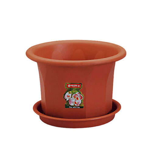 Pot Bunga Plastik Diameter 31 cm Tatakan Lion Star FP-22 Rose Pot No 10, Ukuran Ø 310 x H 210 mm | Raja Plastik Indonesia