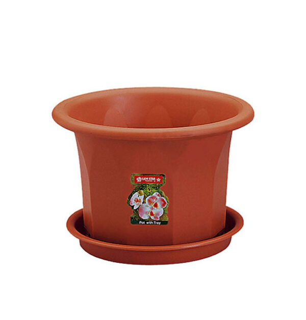 Pot Bunga Plastik Diameter 31 cm Tatakan Lion Star FP-22 Rose Pot No 10, Ukuran Ø 310 x H 210 mm | Raja Plastik Indonesia