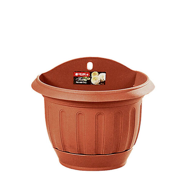 Pot Bunga Plastik Dinding Diameter 22 cm Lion Star FH-11 Lotus Wall Pot No. 6, Ukuran 220 x 150 x H 185 mm | Raja Plastik Indonesia