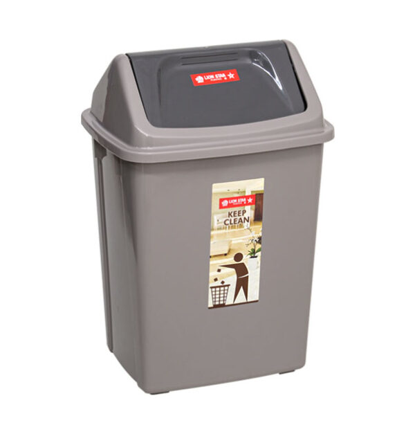 Tempat Sampah Kecil Plastik 15 Liter Tutup Lion Star C-3 Dustbin, Ukuran 300 x 238 x 435 mm | Raja Plastik Indonesia