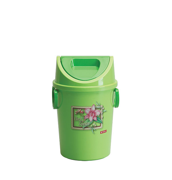 Tempat Sampah Kecil Plastik 5 Liter Tutup Lion Star C-15 Carry Bin, Ukuran Ø 198 x H 315 mm | Raja Plastik Indonesia