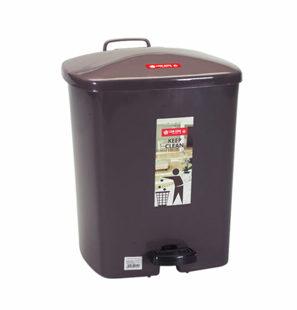 Tempat Sampah Plastik Kotak Injak Tutup 14 Liter Lion Star C-7 Square Step on Dustbin, Ukuran Ø 320 x 310 x 403 mm | Raja Plastik Indonesia