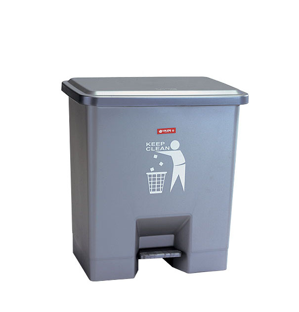 Tempat Sampah Plastik Kotak Injak Tutup Lion Star C-34 Wide Step on Dustbin 15 Liter Clean, Ukuran 325 x 245 x H 360 mm | Raja Plastik Indonesia