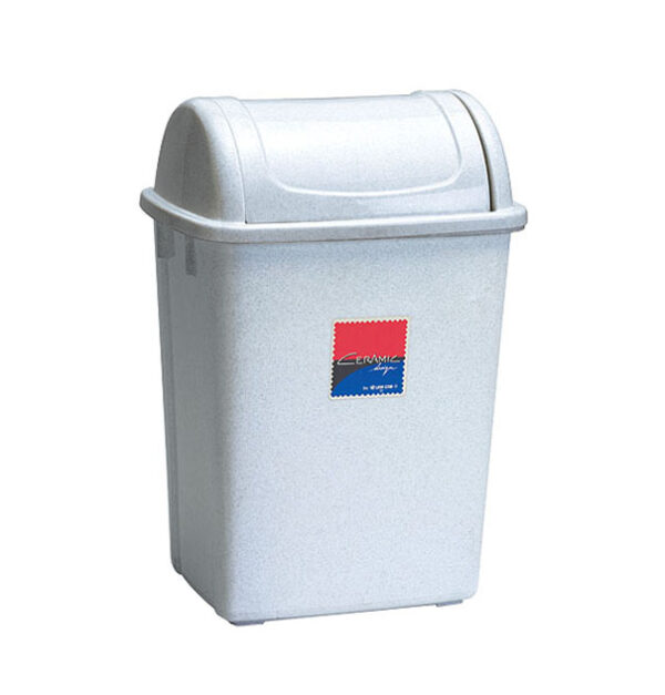 Tempat Sampah Plastik Kotak Tutup 15 Liter Lion Star C-9 Elegant Dustbin, Ukuran 300 x 238 x 435 mm | Raja Plastik Indonesia