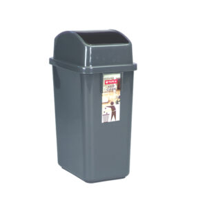 Tempat Sampah Plastik Kotak Tutup 20 Liter Lion Star C-28 Quadra Dustbin, Ukuran 330 x 226 x H 520 mm | Raja Plastik Indonesia