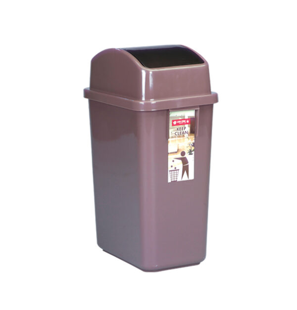 Tempat Sampah Plastik Kotak Tutup 20 Liter Lion Star C-28 Quadra Dustbin, Ukuran 330 x 226 x H 520 mm | Raja Plastik Indonesia