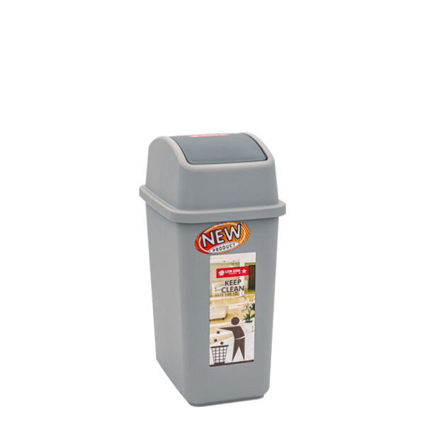 Tempat Sampah Plastik Kotak Tutup 9 Liter Lion Star C-48 Garbi Dust Bin, Ukuran 248 x 175 x H 395 mm | Raja Plastik Indonesia