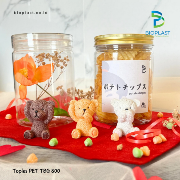 Toples Plastik PET Bening 800 ml Wadah Makanan Bioplast PET TBG 800 | Raja Plastik Indonesia
