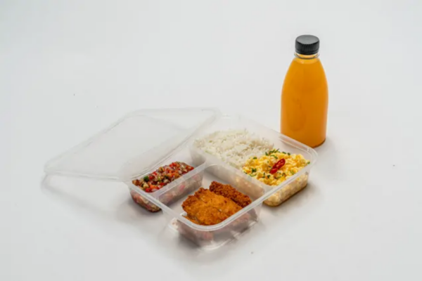 Wadah Makanan Plastik Thinwall Sekat 3 Bioplast (1) Wadah Makanan Plastik / Thinwall Sekat 3 Bioplast | Raja Plastik Indonesia