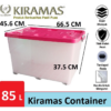 Box Container Plastik Besar Serbaguna 85 Liter Kiramas B85 KPR AR, Ukuran 66.5 x 45.6 x 37.5 cm: Solusi Penyimpanan Modern dengan Box Container Plastik Besar Serbaguna 85 Liter