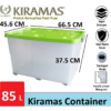 Box Container Plastik Besar Serbaguna 85 Liter Kiramas B85 KPR AR, Ukuran 66.5 x 45.6 x 37.5 cm: Solusi Penyimpanan Modern dengan Box Container Plastik Besar Serbaguna 85 Liter