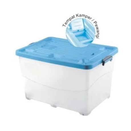 Box Container Plastik Besar Serbaguna 135 Liter Kiramas B135 KPR AR: Solusi Penyimpanan Extra Besar, Kuat, dan Multifungsi untuk Segala Kebutuhan