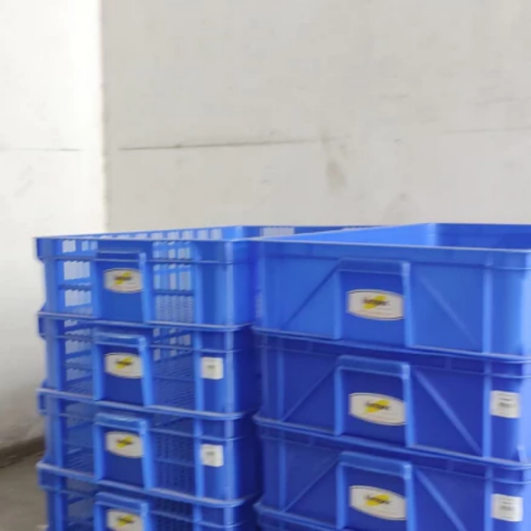 CONTAINER BOX INDUSTRI PLASTIK 28 LITER KIRAPAC 7252 PLS BIRU HIJAU KUNING, UKURAN 61,3 x 42,9 x 13,5 cm| RAJA PLASTIK INDONESIA