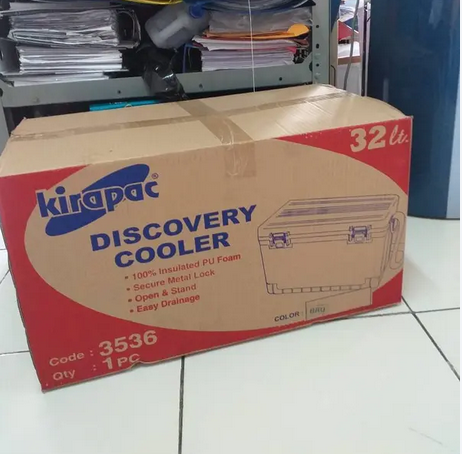 COOL BOX IKAN / ES / MINUMAN 32 LITER KIRAPAC DISCOVERY 3536. UKURAN 53,7 x 30,6 x 34,2 CM | RAJA PLASTIK INDONESIA