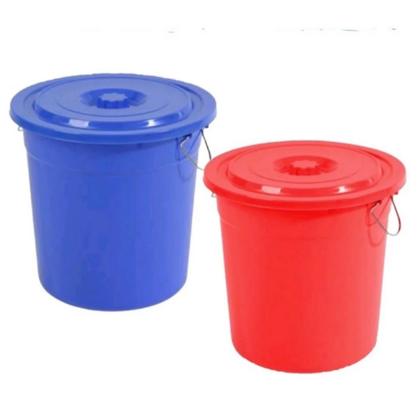EMBER PLASTIK BESAR 58 LITER TUTUP + HANDLE KIRAMAS 3060, UKURAN D. 52.3 x T. 45.7 CM | RAJA PLASTIK INDONESIA