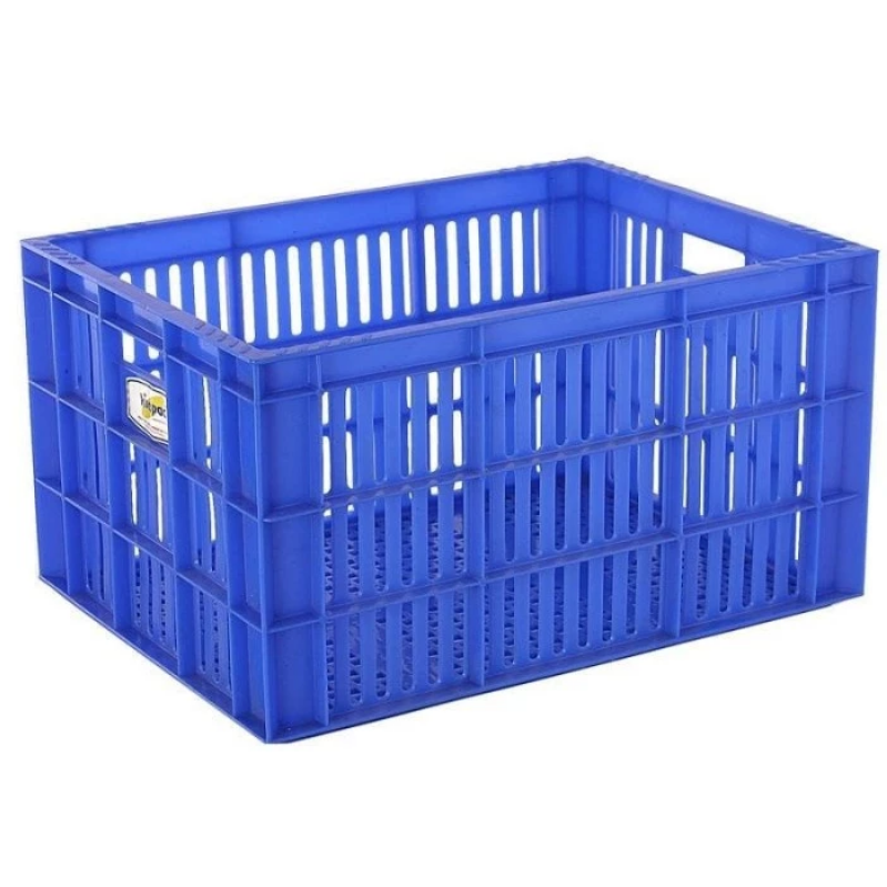 KERANJANG INDUSTRI PLASTIK LUBANG 32 LITER KIRAPAC 7203 INDUSTRIAL CONTAINER, UKURAN 48 x 33,5 x 26 cm, WARNA BIRU | RAJA PLASTIK INDONESIA