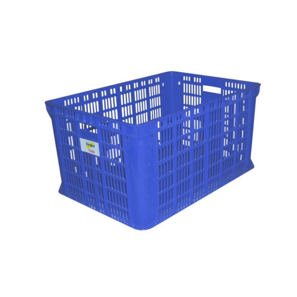 KERANJANG INDUSTRI PLASTIK SERBAGUNA 75 LITER KIRAPAC 7208 LUBANG, WARNA BIRU & HIJAU, UKURAN 60,7 x 42,9 x 37,4 CM | RAJA PLASTIK INDONESIA