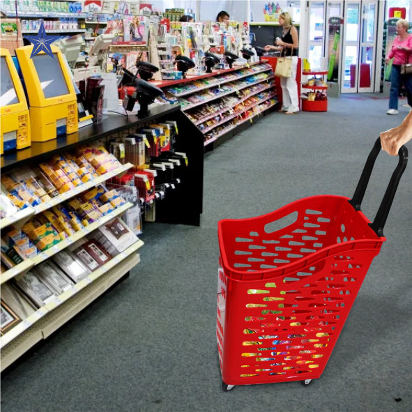 TROLI BELANJA PLASTIK MINIMARKET SUPERMARKET LUCKY STAR 6790-DX VOL. 70 LITER | RAJA PLASTIK INDONESIA