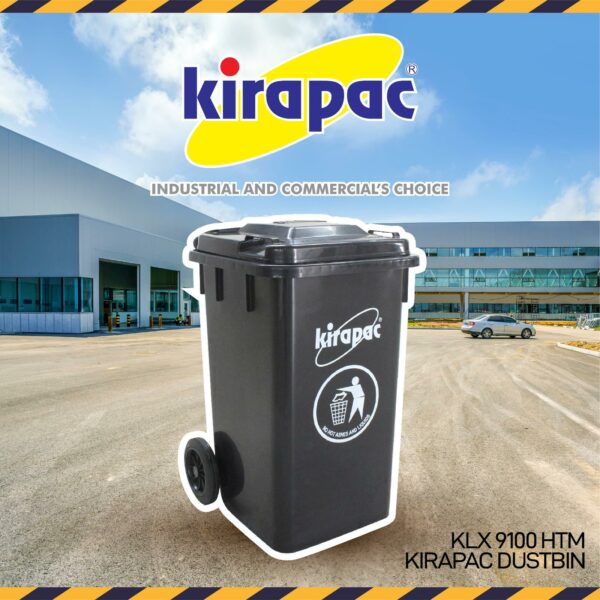 TEMPAT SAMPAH BESAR PLASTIK HITAM 100 LITER KIRAPAC KLX 9100: Solusi Praktis dan Tangguh untuk Kebutuhan Kebersihan Modern