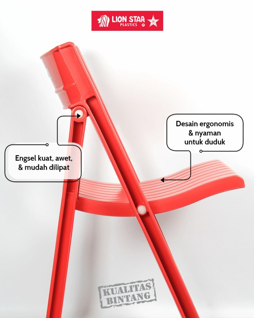 KURSI PLASTIK LIPAT INDOOR OUTDOOR LION STAR FC-8 FOLDING CHAIR